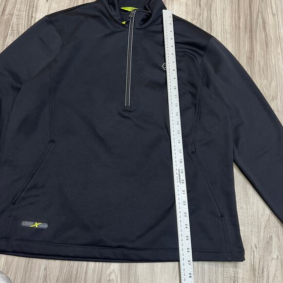 IZOD PerformX Ratio Men's Black 1/4 zip fleece Long Sleeve Pullover Size M - Picture 4 of 8